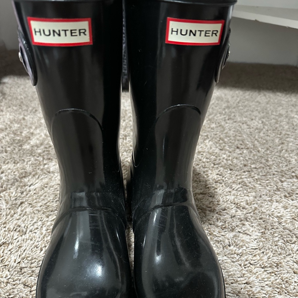 Hunter Glossy Black Boots